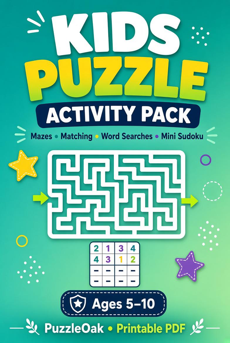 Kids Puzzle Activity Pack cover