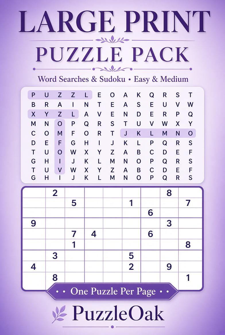 Large Print Puzzle Pack cover